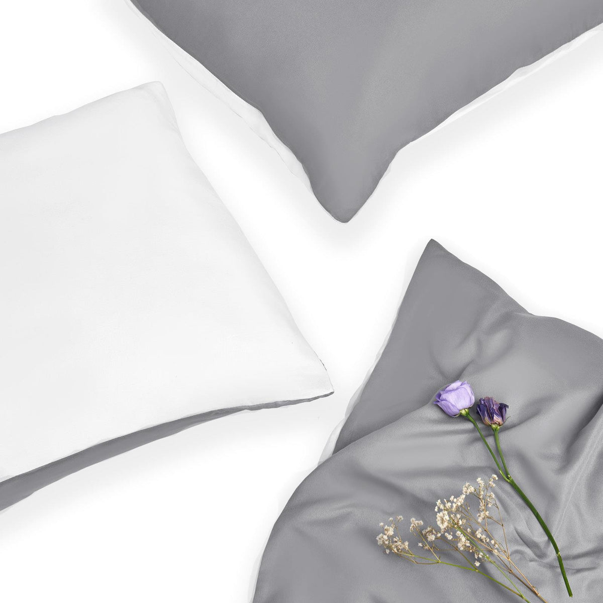 OHS Plain Duvet Cover & Pillowcase Reversible Bedding Set OR Fitted Sheet