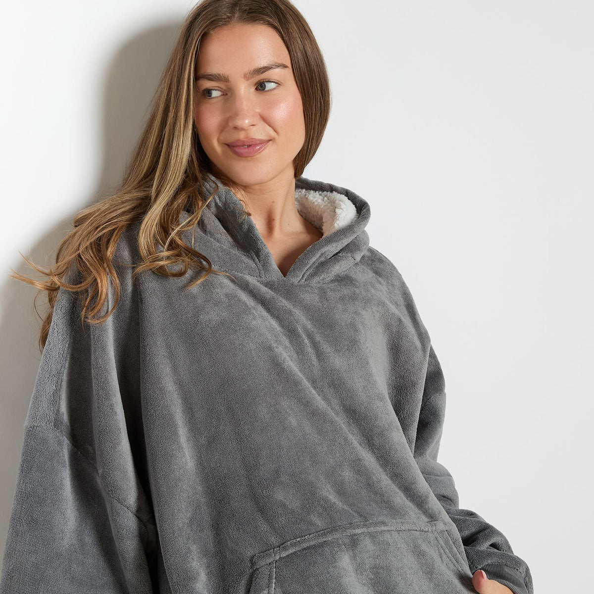OHS Hoodie Blanket Oversized Ultra Plush Sherpa Giant Big Hooded Sweatshirt