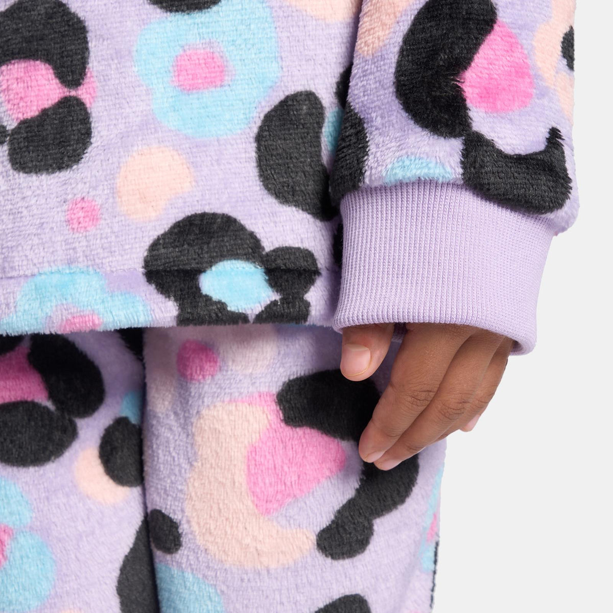 OHS Print Pyjama Set Pull Over Soft Fleece Kids Winter Loungewear Nightwear