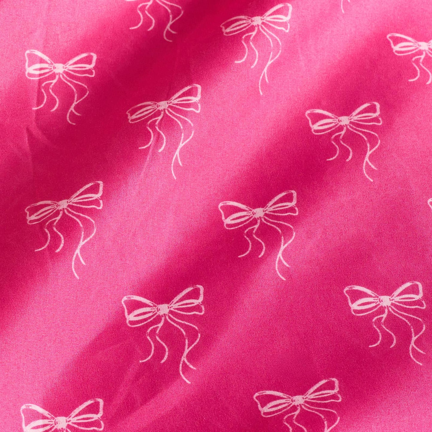 OHS Microfibre Deep Fitted Sheet Bows Print 25cm Hotel Quality Easy Care
