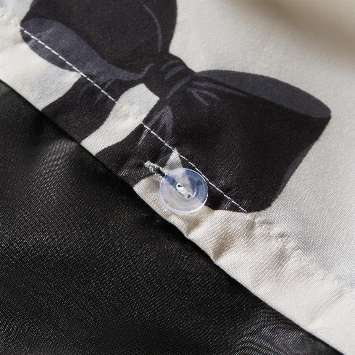 OHS Bow Reversible Duvet Cover Set with Pillowcase Polycotton Microfibre Bedding