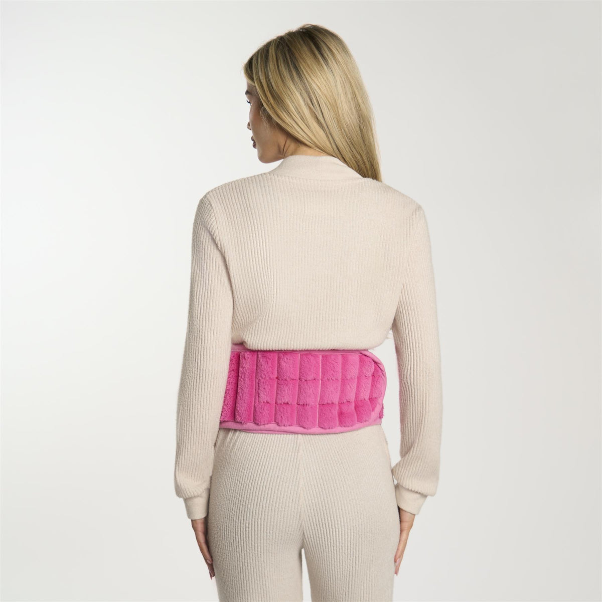 OHS Ribbed Heating Belt Adjustable Hot Water Bottle Body Wrap Back Pain Relief