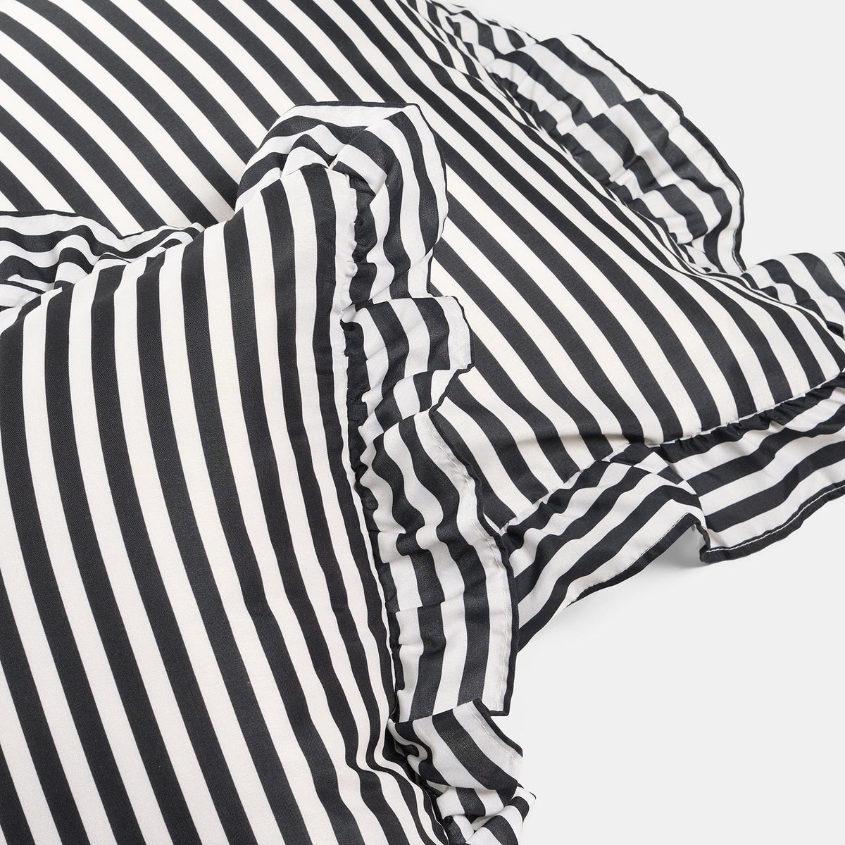 OHS Stripe Frill Cushion Covers Microfibre Square Pillowcases Home Decor