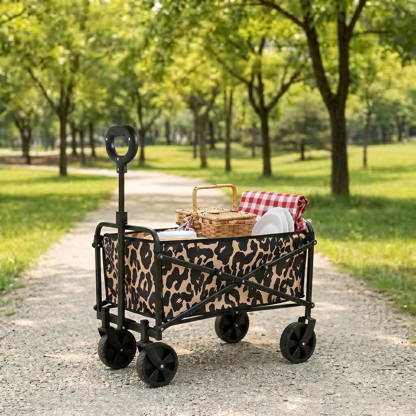 OHS Garden Folding Trolley Cart Outdoor Storage Camping Grocery Shopping