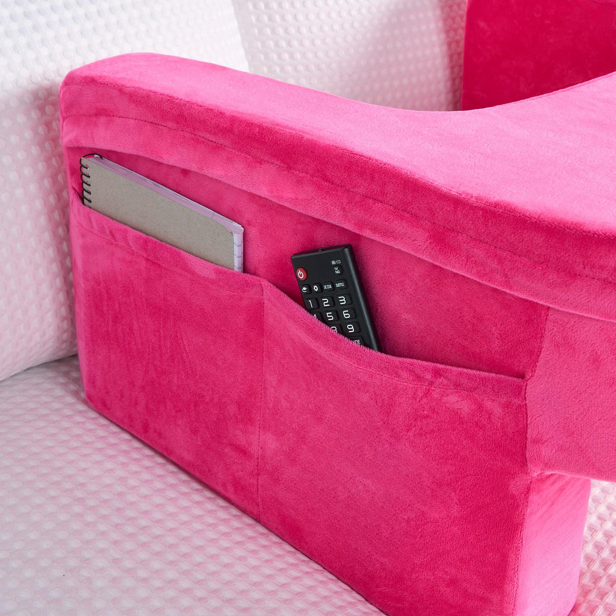 OHS Gaming Lap Pillow Cushion Matte Velvet Filled Laptop Table Tray with Pockets