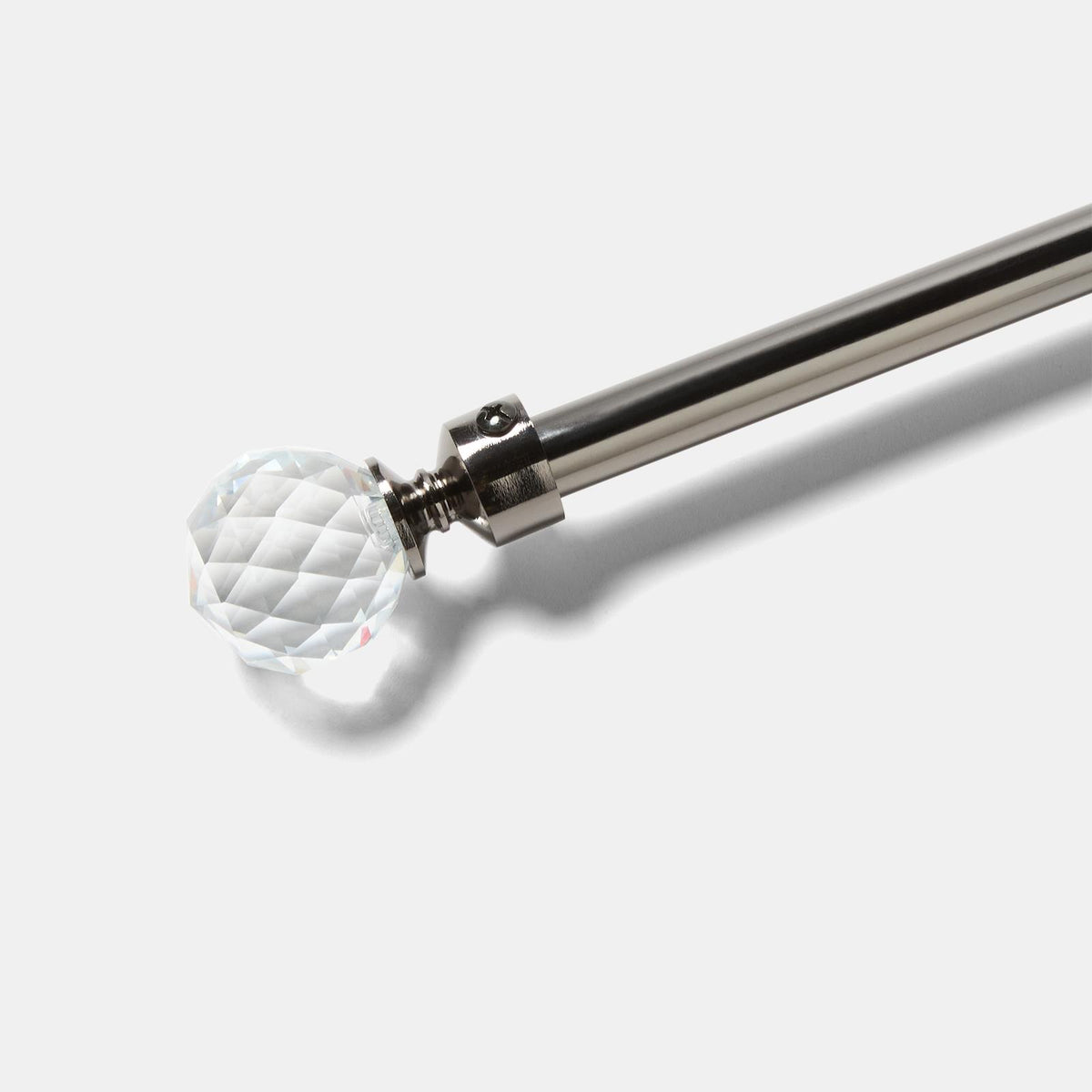 OHS 120-200cm Curtain Pole Extendable Metal 16mm Ball Trumpet Twist Finnials