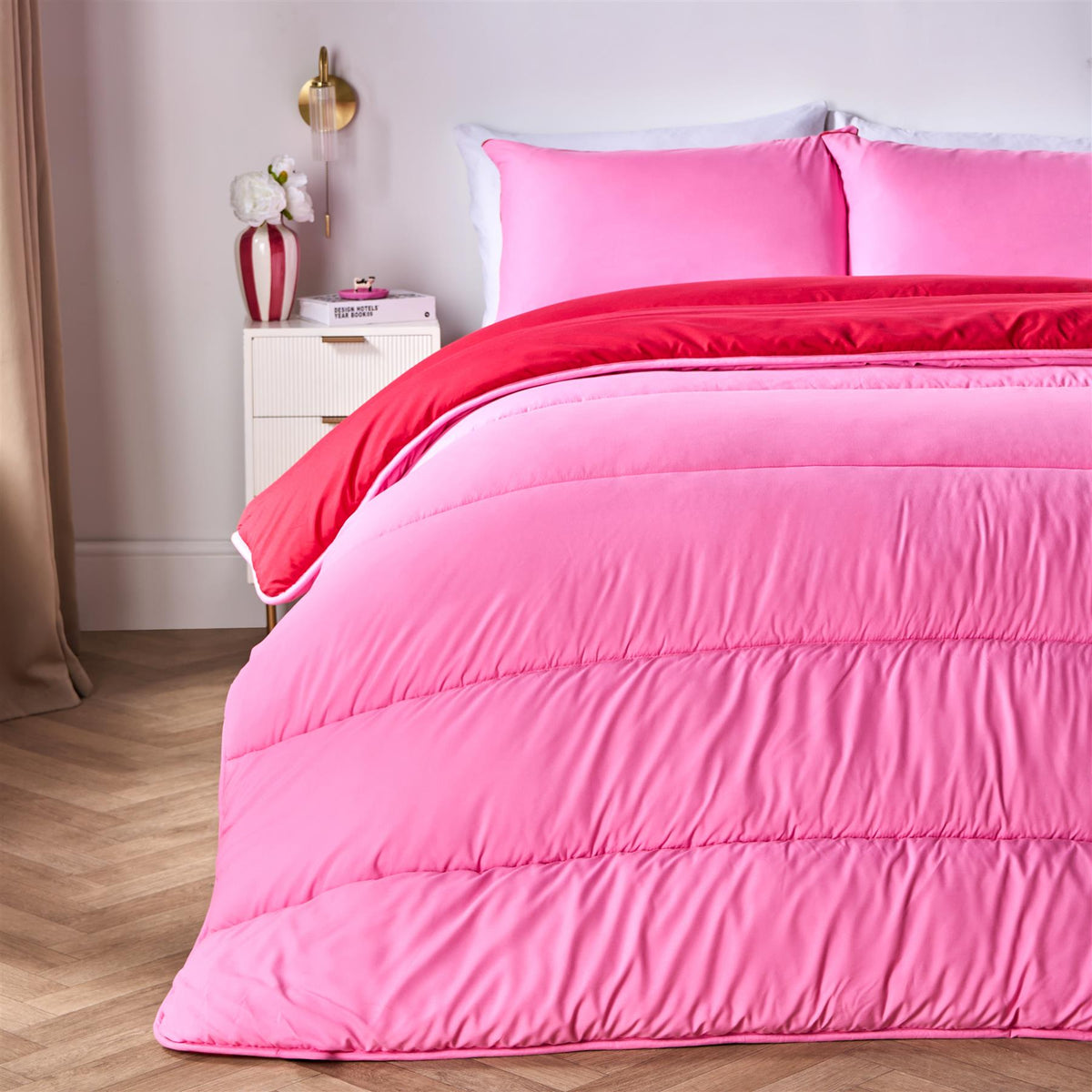 OHS Coverless Duvet & Pillowcase 10.5 Tog Bedding Set Easy Care Reversible