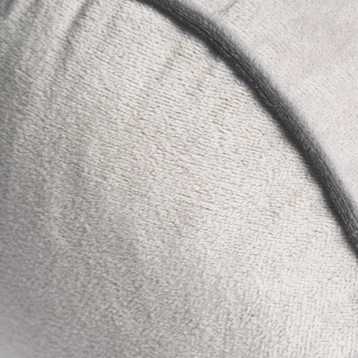 OHS Piped Edge Bolster Cushion Matte Velvet Bedroom Sofa Plump Filled Pillow