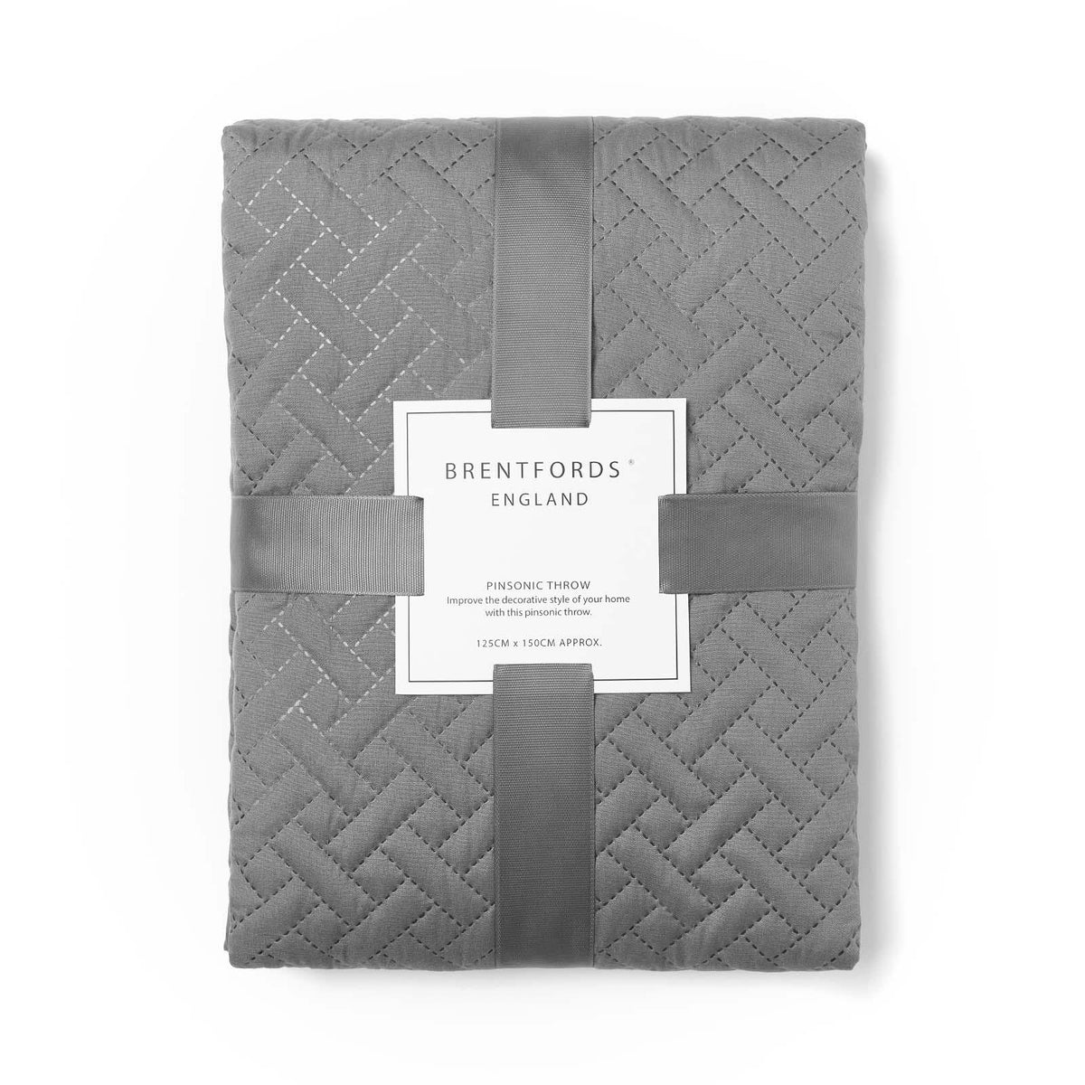 Brentfords Geo Quilted Bedspread Blanket Pinsonic Throw Large Sofa Bed Comforter