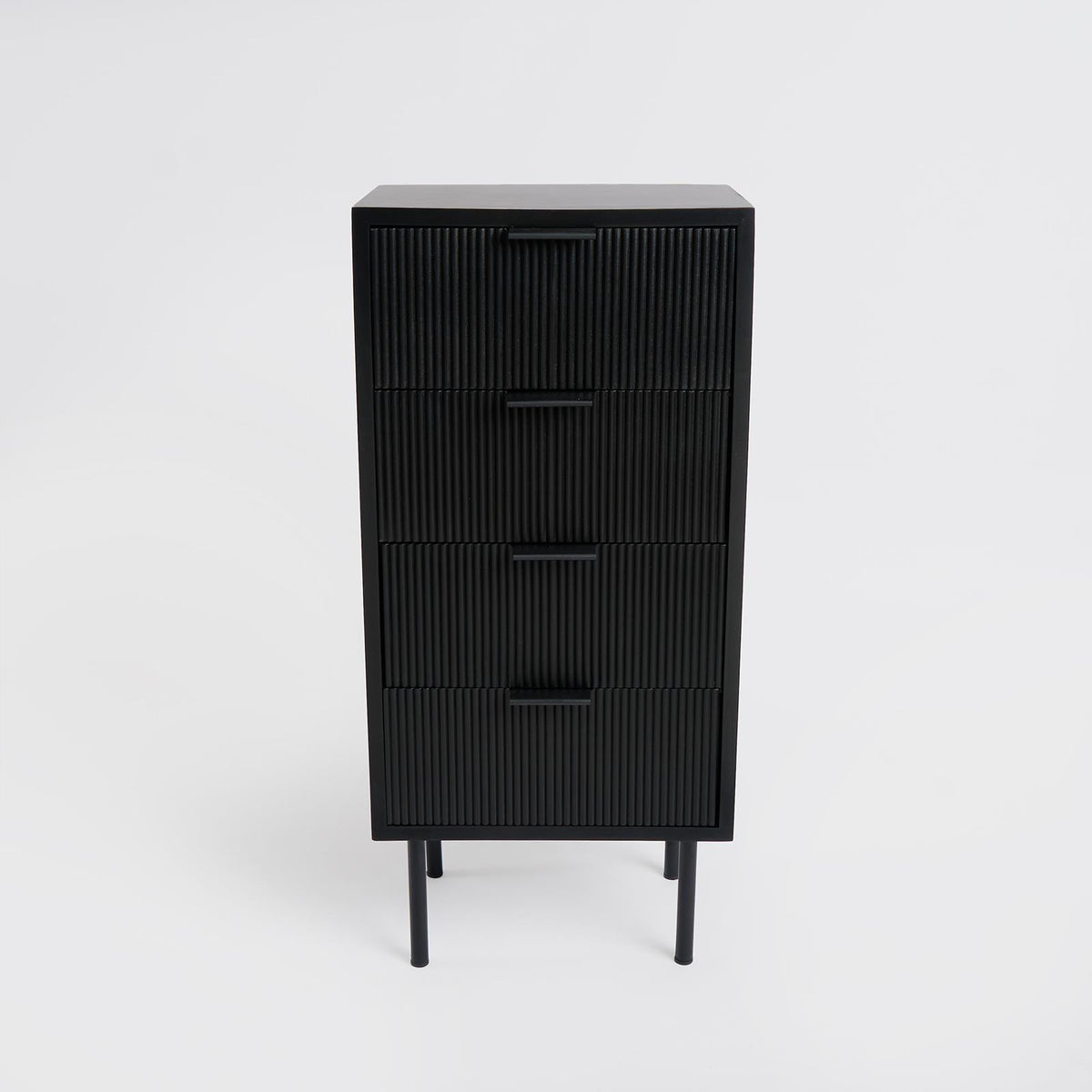 OHS Ribbed Drawer Unit Bedside Table 3/4/5/6 Draw Cabinet Nightstand Sideboard