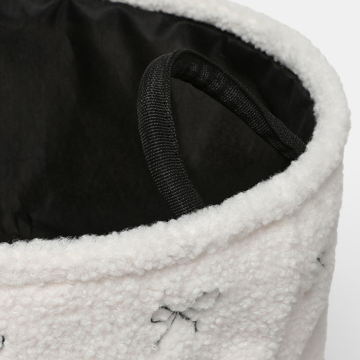 OHS Storage Basket Handles Boucle Fleece Laundry Clothes Organiser