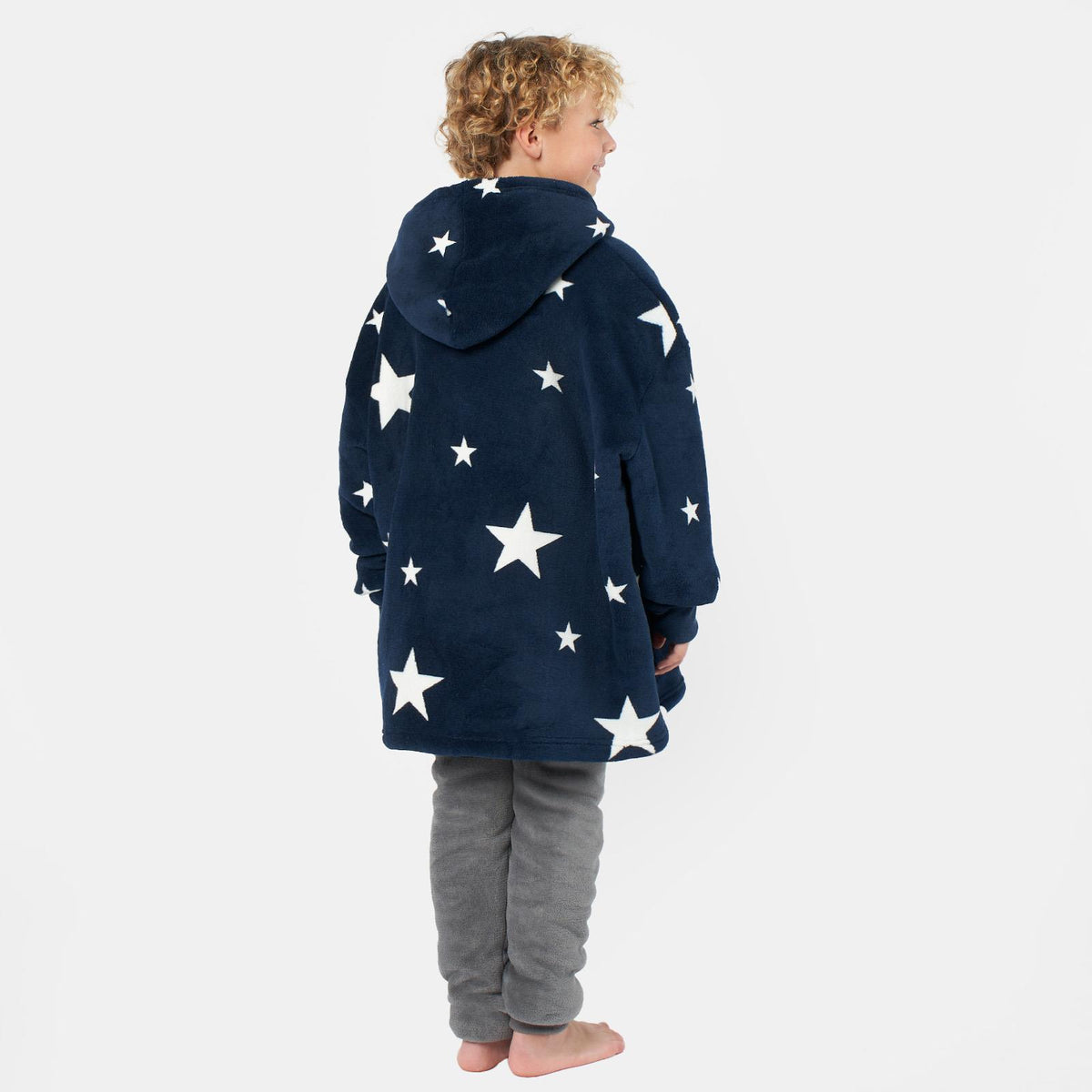 Kids Hoodie Blanket Oversized Sherpa Fleece Jumper Sweatshirt Soft Warm Throw