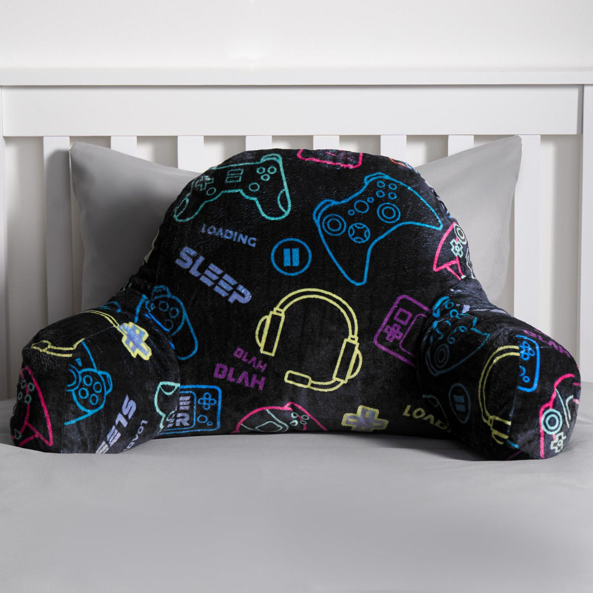 OHS Kids Gaming Cushion Bed Reading Pillow Soft Support with Arms Lumbar Chair