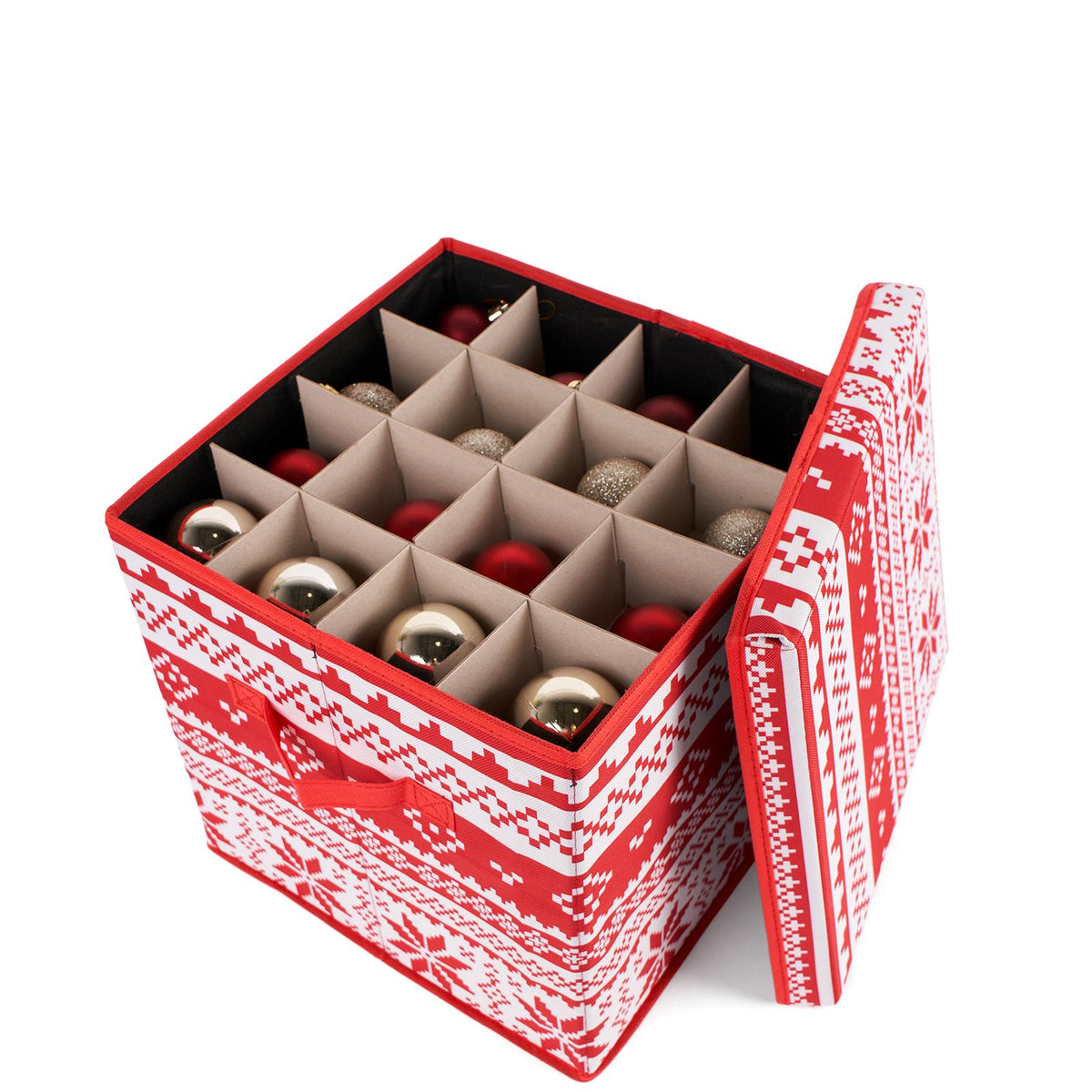 OHS Christmas Bauble Storage Box Festive Decoration Organiser Cube 64 Slots
