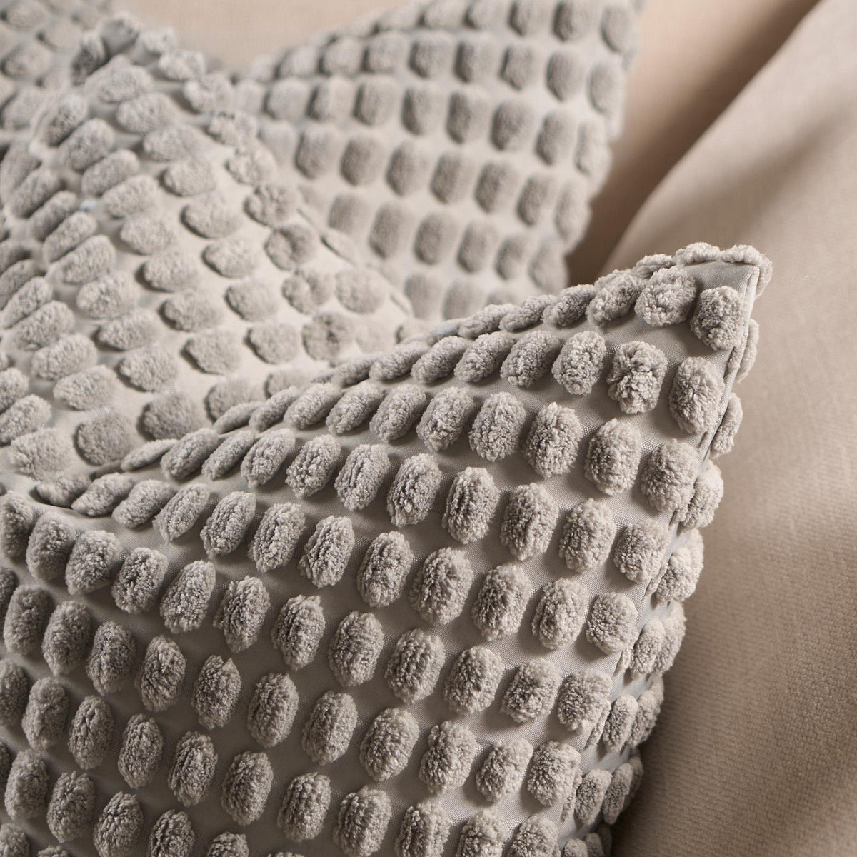 OHS Bobble Cushion Covers Soft Fleece Square Pillowcases Winter Home Decor