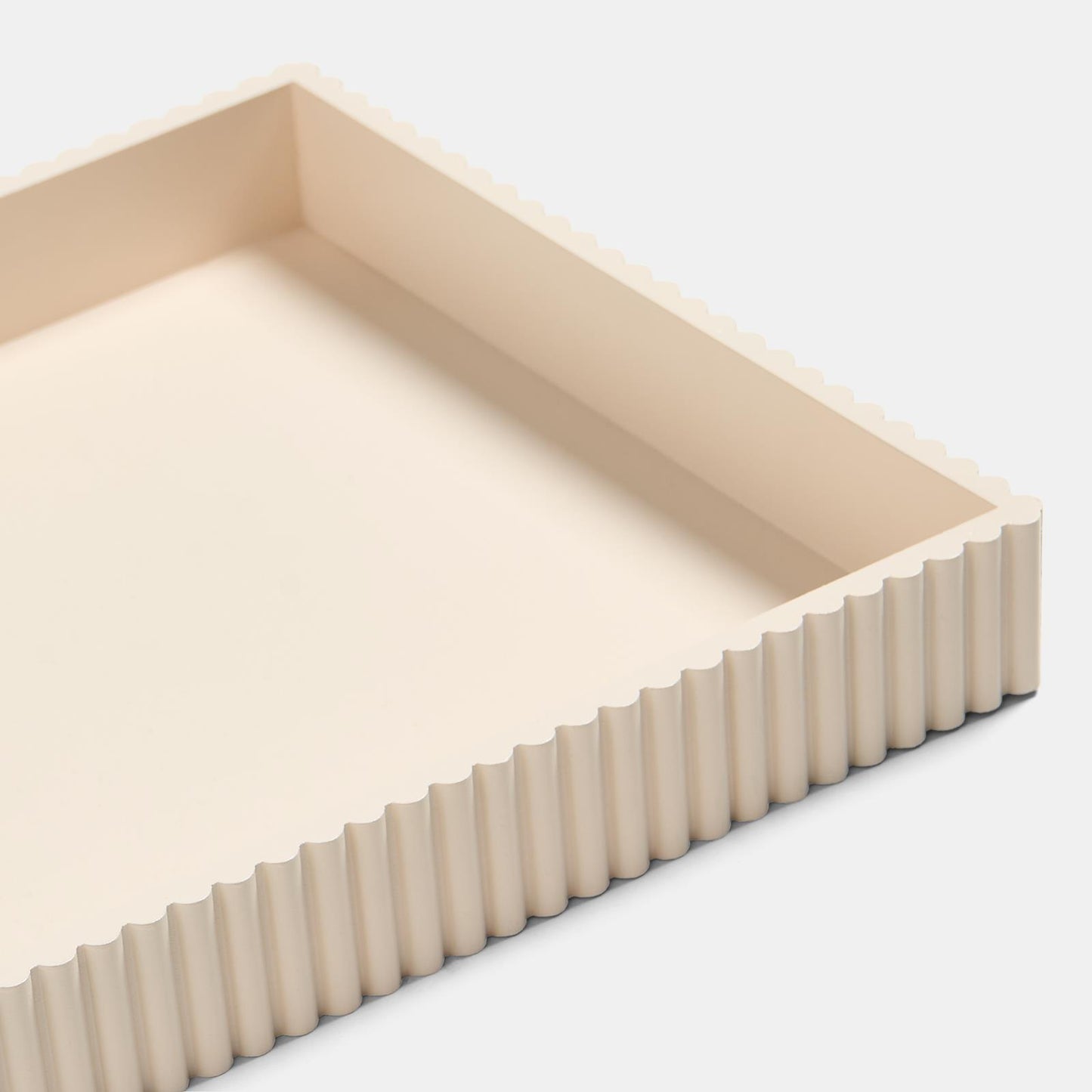 OHS Ribbed Decorative Tray Coffee Table Organiser Countertop Vanity Storage