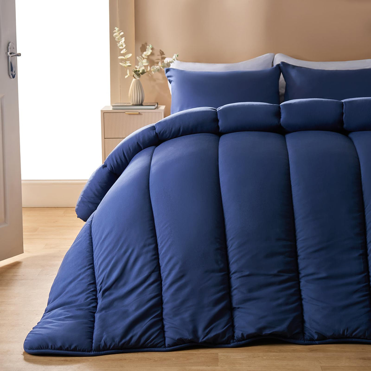 OHS Coverless Duvet & Pillowcase 10.5 Tog Bedding Set Easy Care Reversible