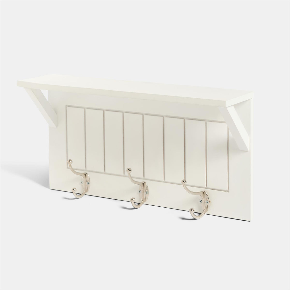 OHS Coat Rack Wall Mounted Shelf Engineered Wood Floating Display Unit