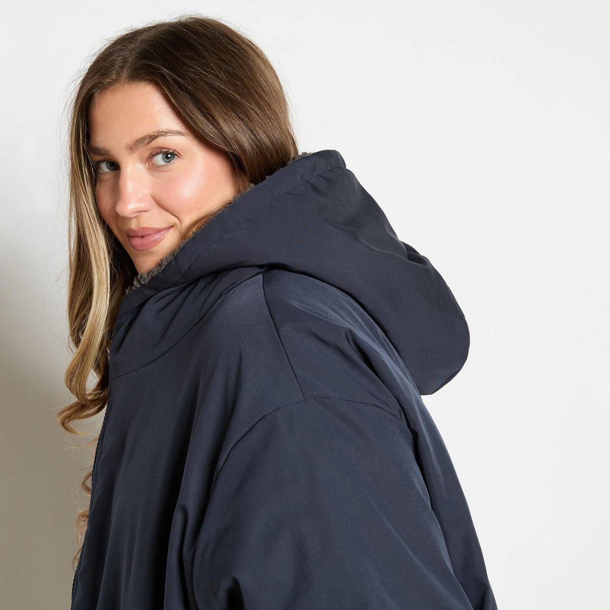 OHS Drying Changing Robe Sherpa Lined Water Resistant Oversize Coat Adults Kids