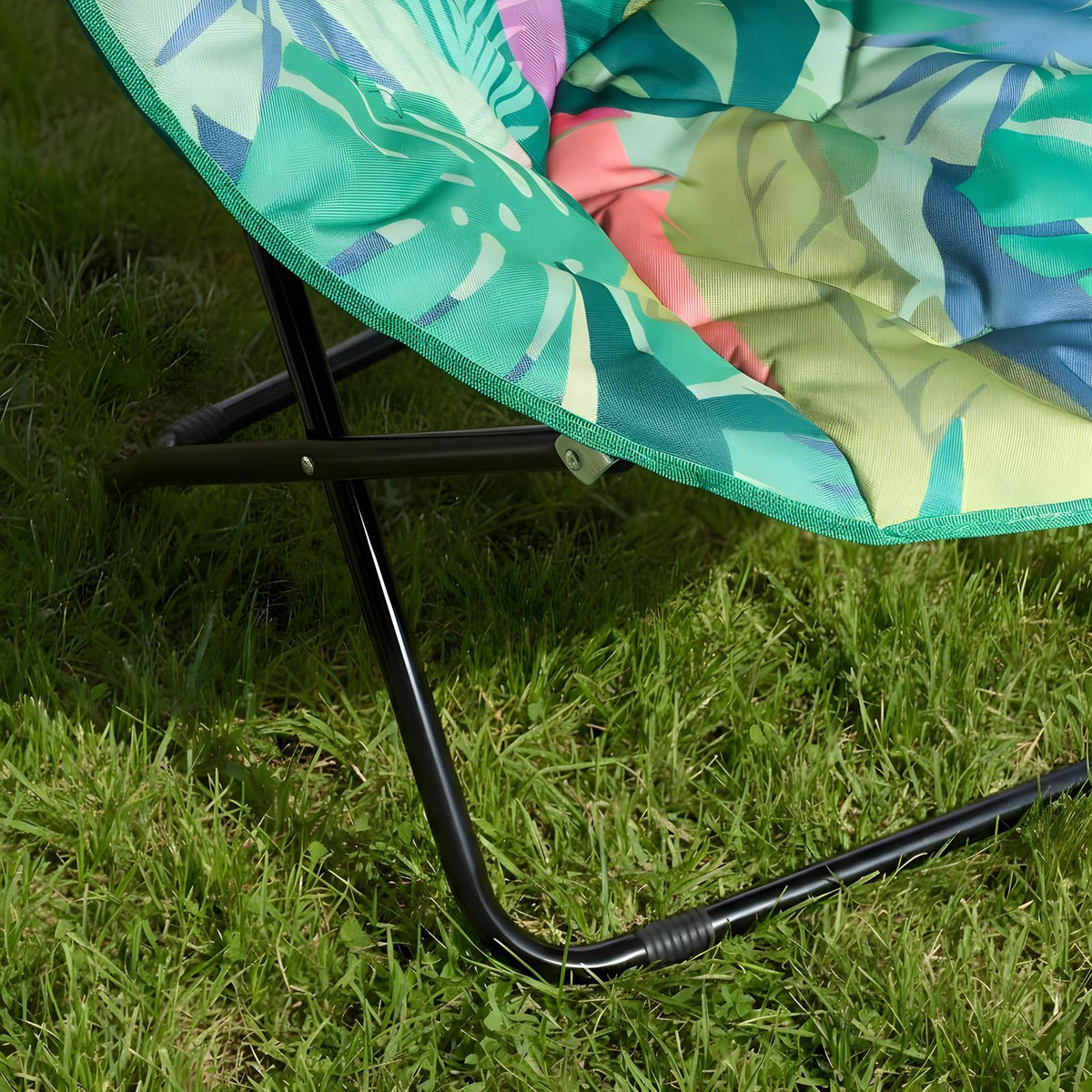 OHS Moon Camping Chair Round Folding Outdoor Garden Portable Seat