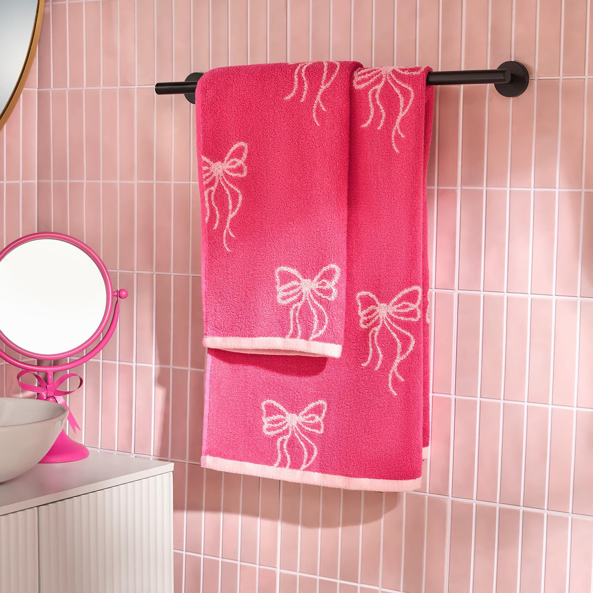 OHS Bows Towels 100% Premium Cotton Highly Absorbent Hand Bath Towel Sheet