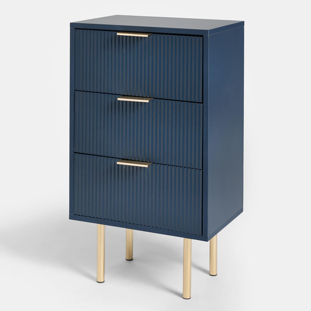 OHS Ribbed Drawer Unit Bedside Table 3/4/5/6 Draw Cabinet Nightstand Sideboard