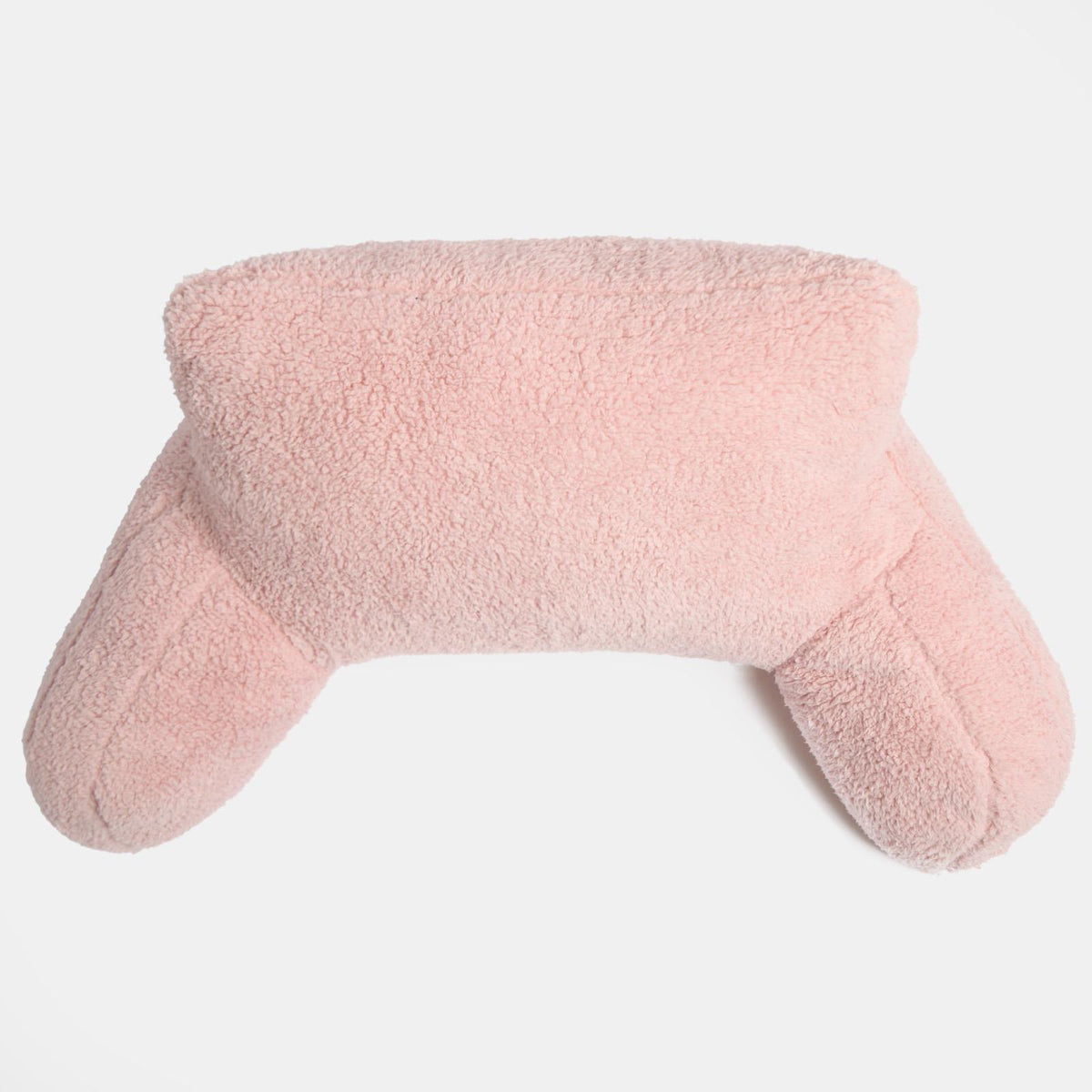 OHS Teddy Fleece Reading Pillow Cuddle Cushion with Arms Lumbar Bed Chair