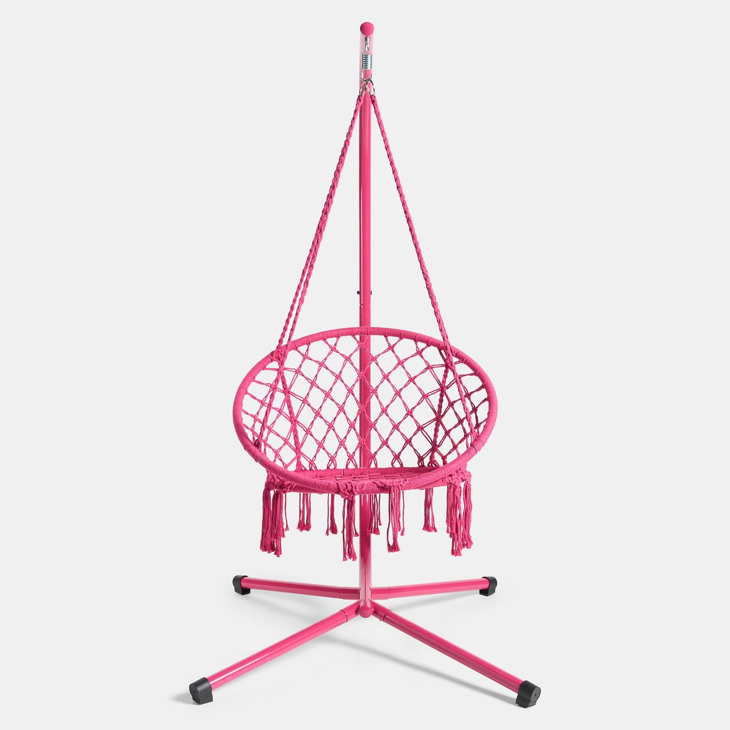 OHS Macrame Hanging Chair Garden Swing Hammock Rope Soft Tassels Outdoor
