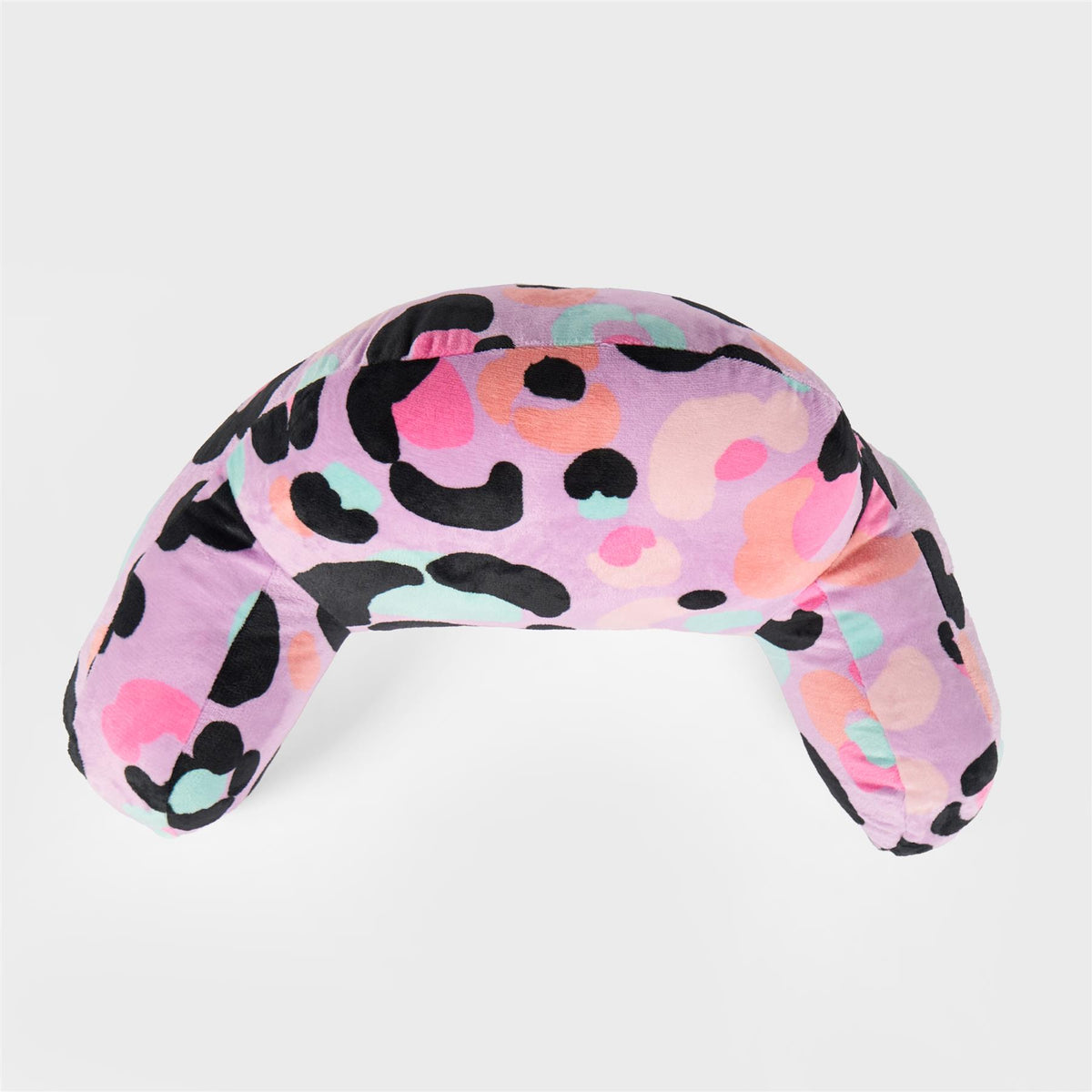 OHS Leopard Cuddle Cushion Kids Soft Fleece Reading Pillow Arms Lumbar Bed Chair