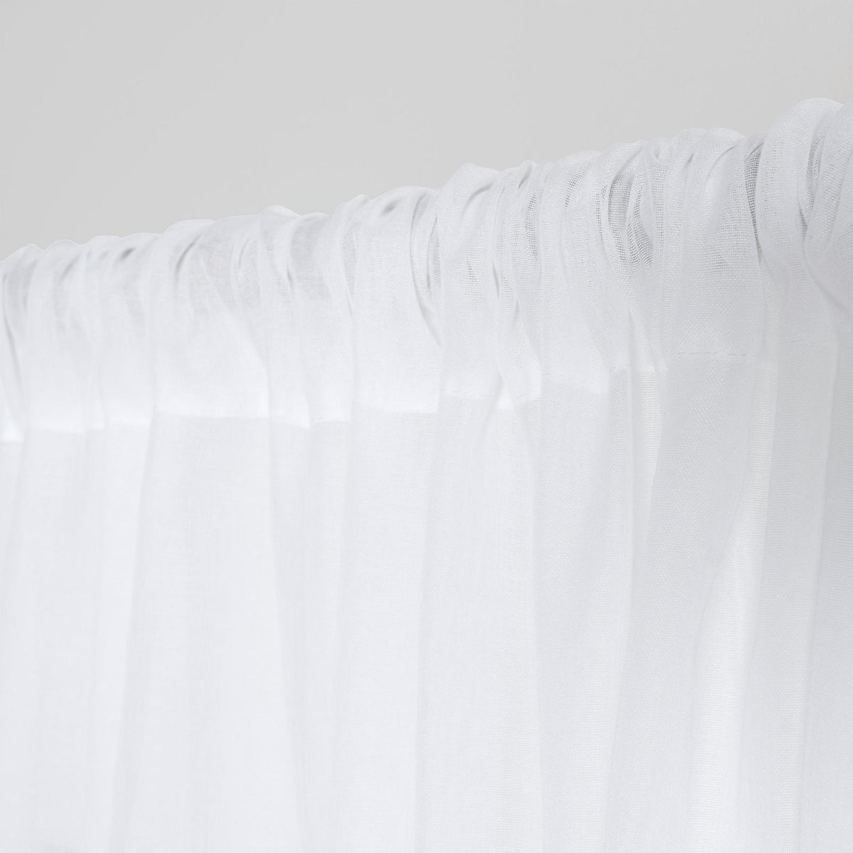 OHS Linen Look Voile Net Curtains 2 Panels Rod Slot Top Pair Home Set 55x87