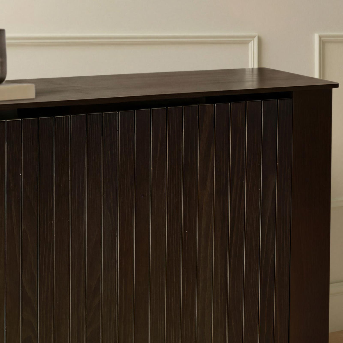 OHS Ribbed Radiator Cover Slatted Engineered Wood Side Board S M L Cabinet Shelf