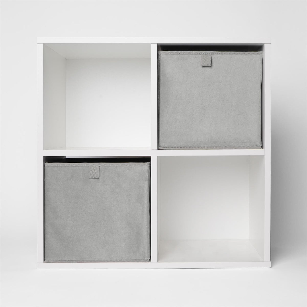 OHS Multi Pack of Matte Velvet Storage Boxes Stylish Foldable Set Square Cube