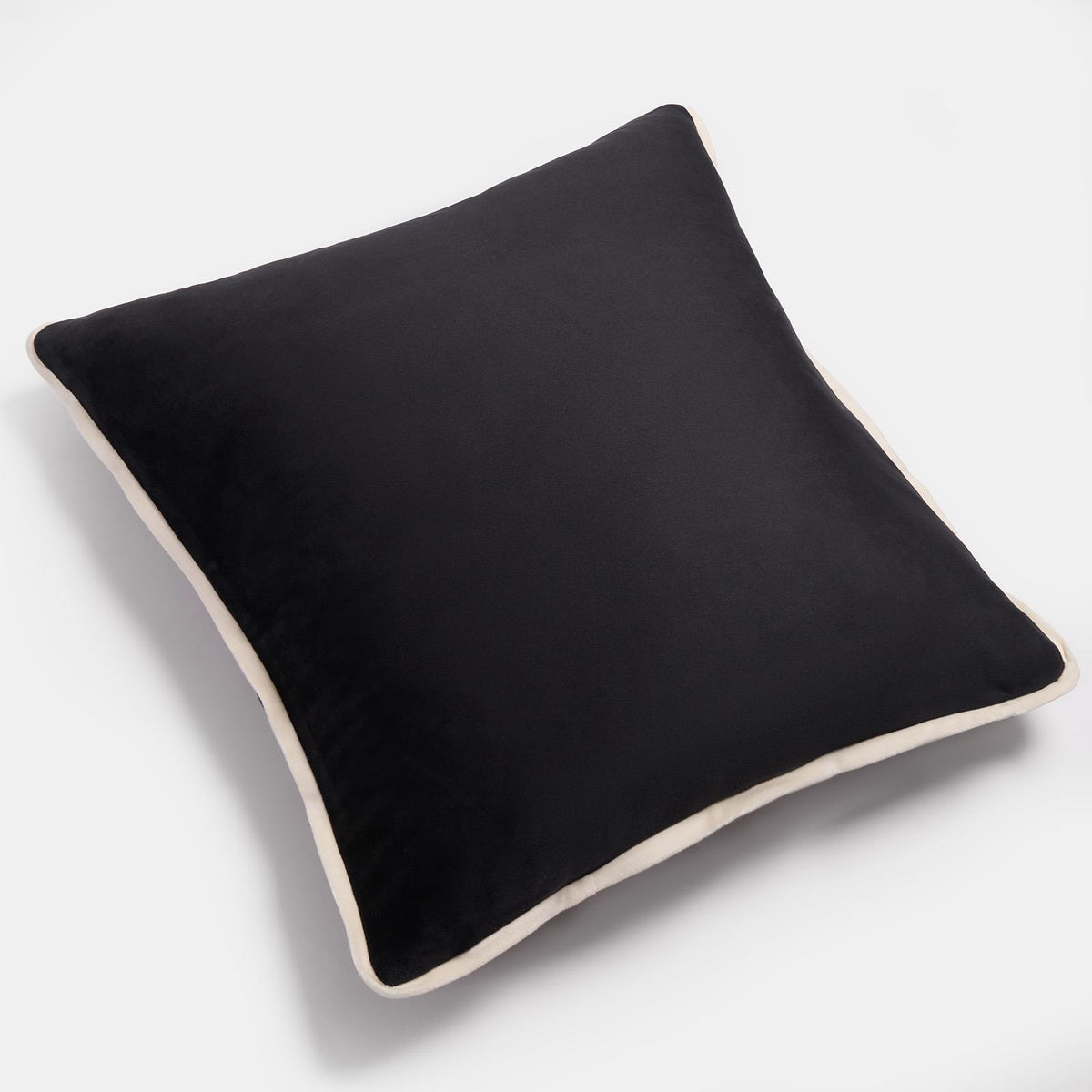 OHS Piped Edge Cushion Covers Matte Velvet Soft Luxury 2/4 Square Pillowcases