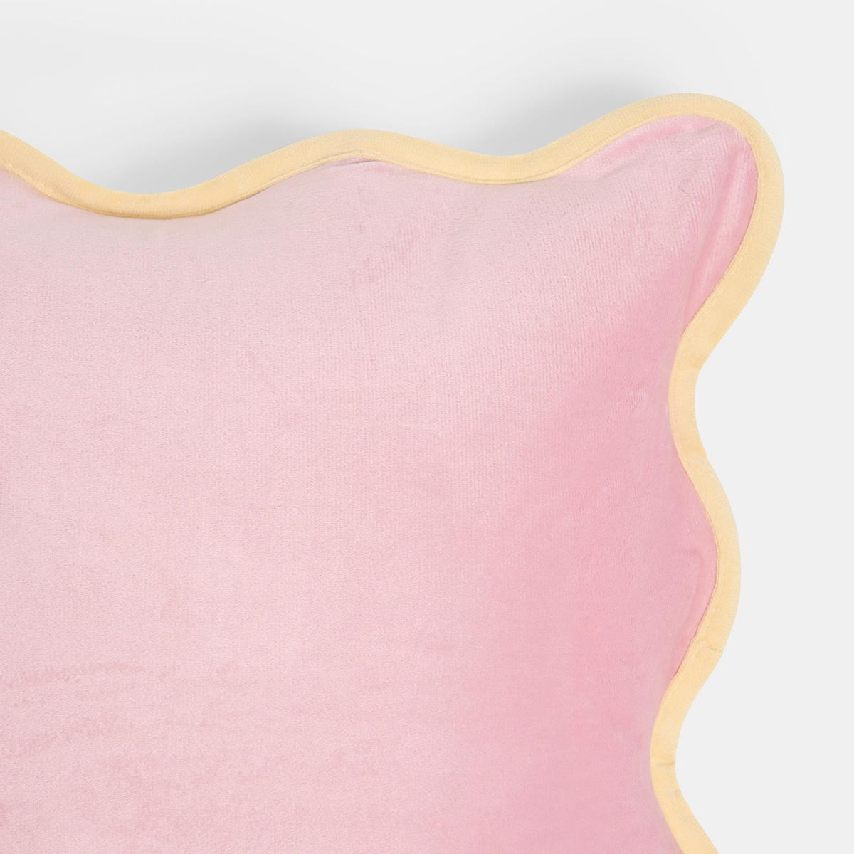 OHS Scallop Edge Cushion Covers Matte Velvet Square Pillowcases Filled Multipack