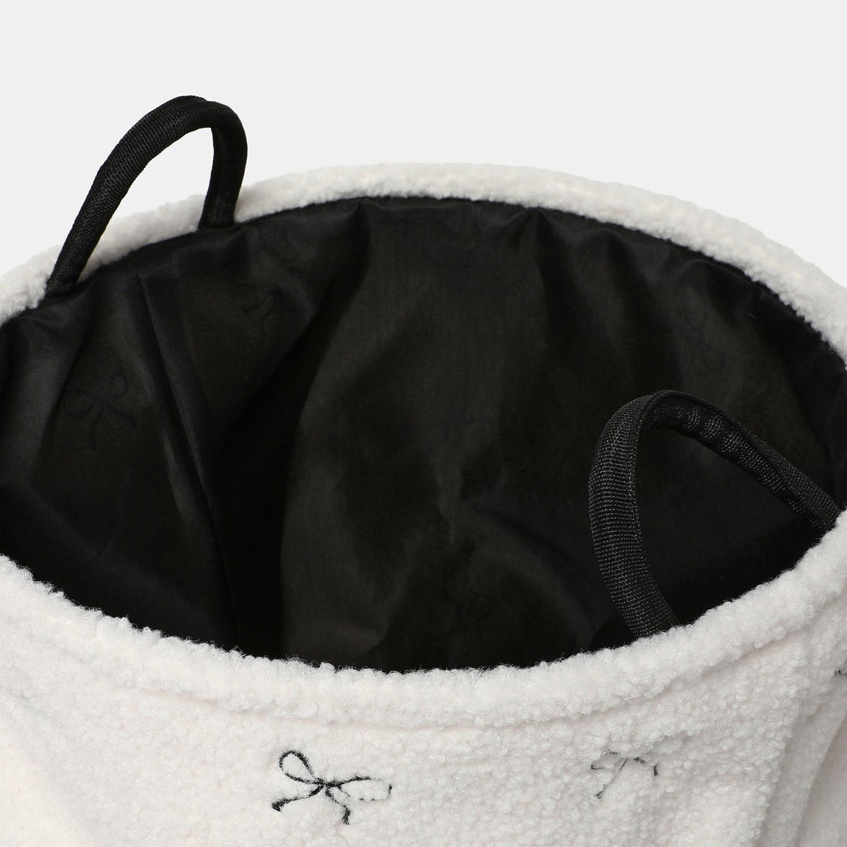 OHS Storage Basket Handles Boucle Fleece Laundry Clothes Organiser
