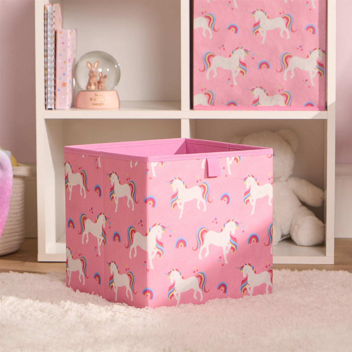 Storage Cube Boxes Unicorn 2/4 Pack Folding Space Saving Shoe Toy Cube Tidy Set