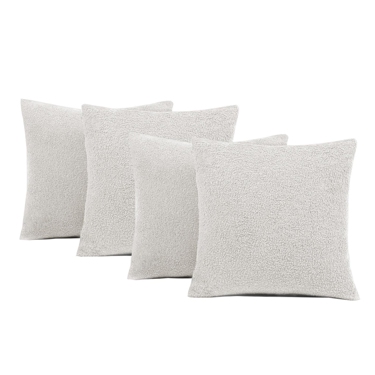 OHS Boucle Cushion Covers  2 Pack Teddy Fleece Square Pillowcases Home Decor