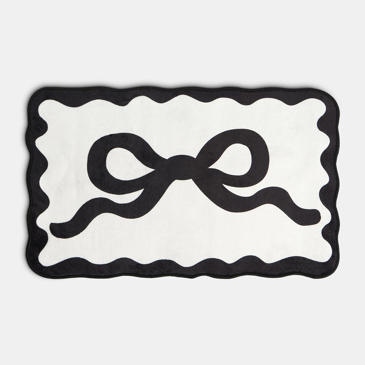 OHS Bows Bath Mat Soft Velvet Quick Dry Non-Slip Bathroom Shower Rug