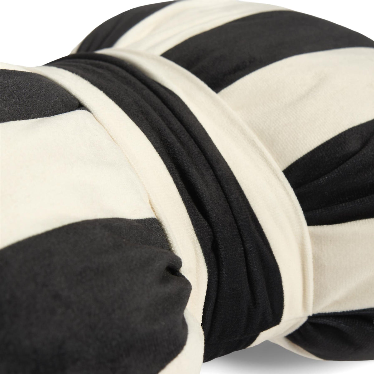 OHS Bow Shaped Cushion Striped Matte Velvet Novelty Decorative Scatter Pillow
