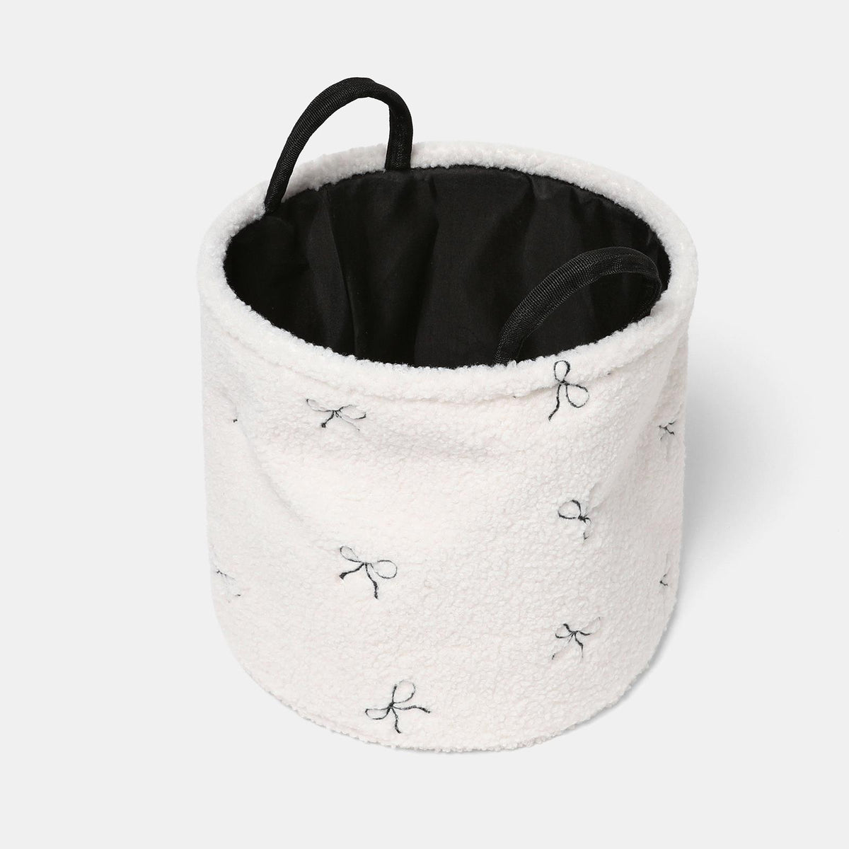 OHS Storage Basket Handles Boucle Fleece Laundry Clothes Organiser