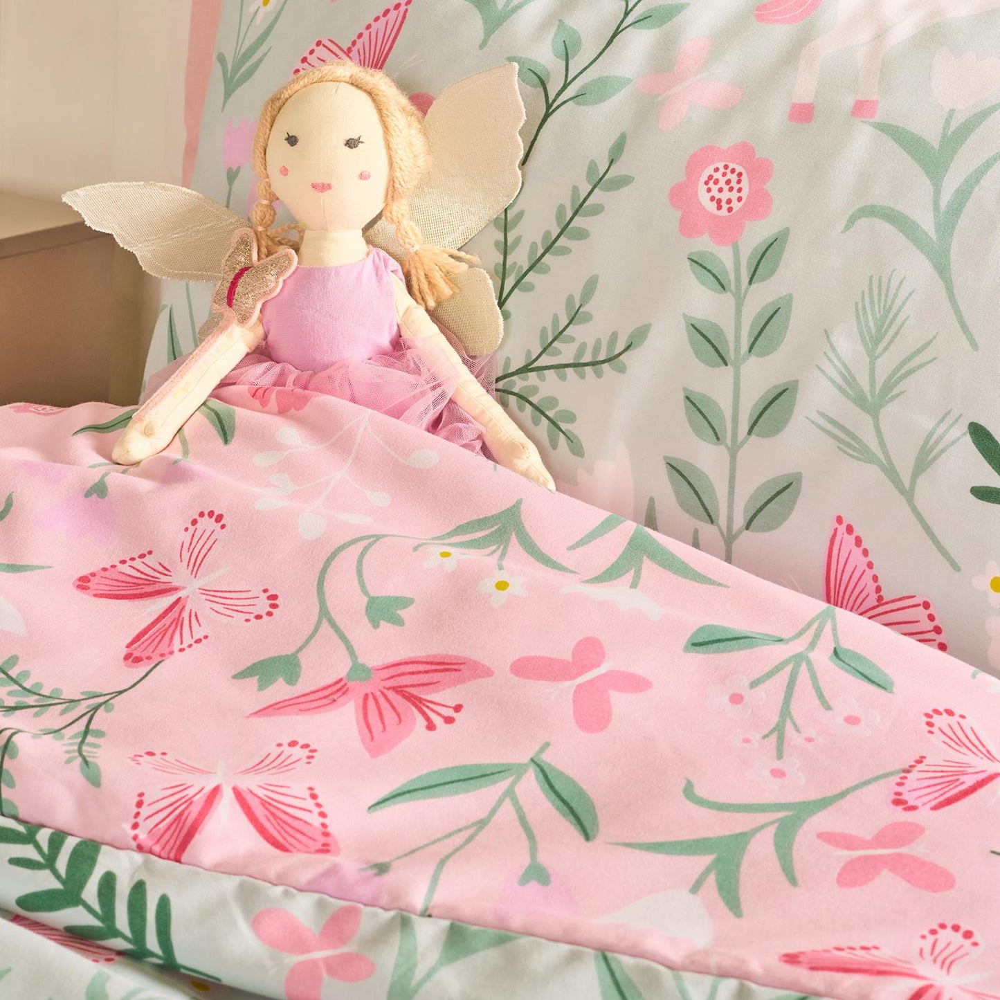 OHS Enchanted Unicorn Bedding Microfibre Print Duvet Cover Set with Pillowcase