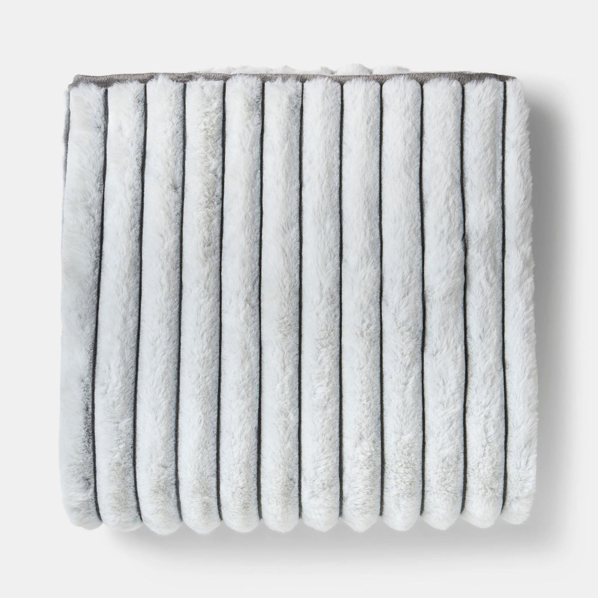 OHS Faux Fur Ribbed Fleece Throw Over Bed Blanket Warm Supersoft