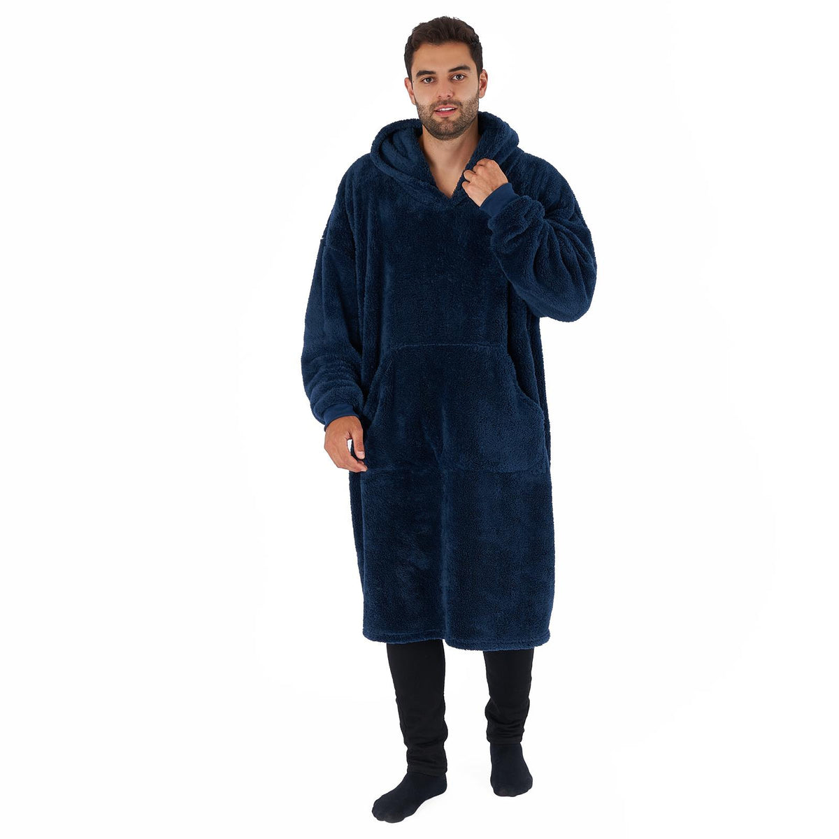 Brentfords Extra Long Blanket Hoodie Oversized Teddy Fleece Sweatshirt Adult NEW
