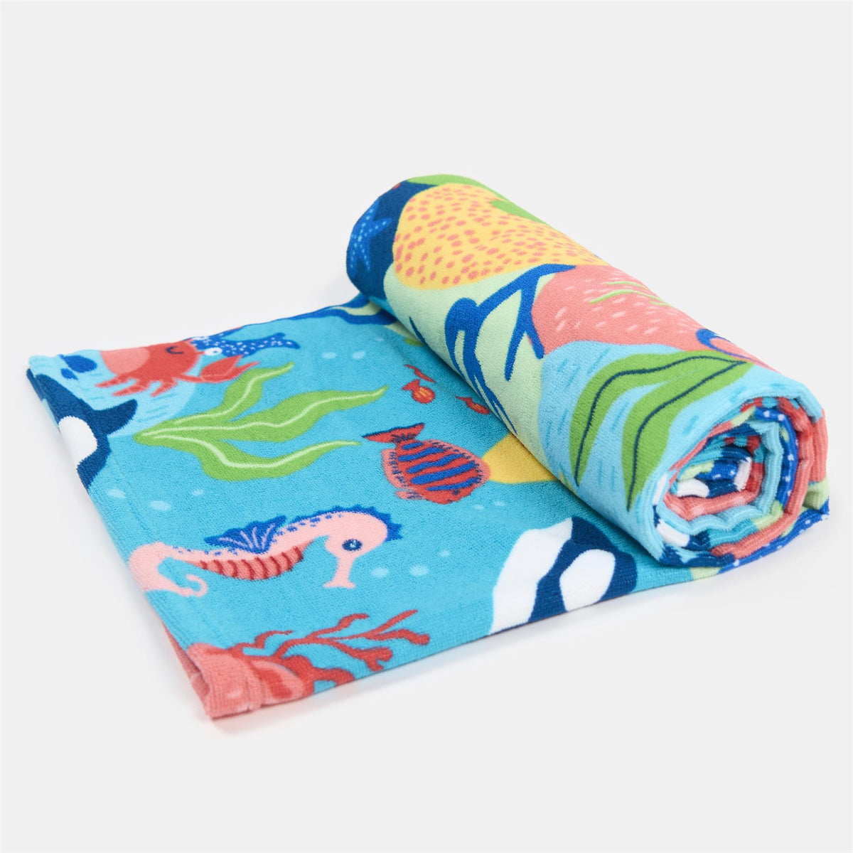 OHS Print Beach Towel Microfibre Quick Dry Bath Holiday Gym Travel Sport