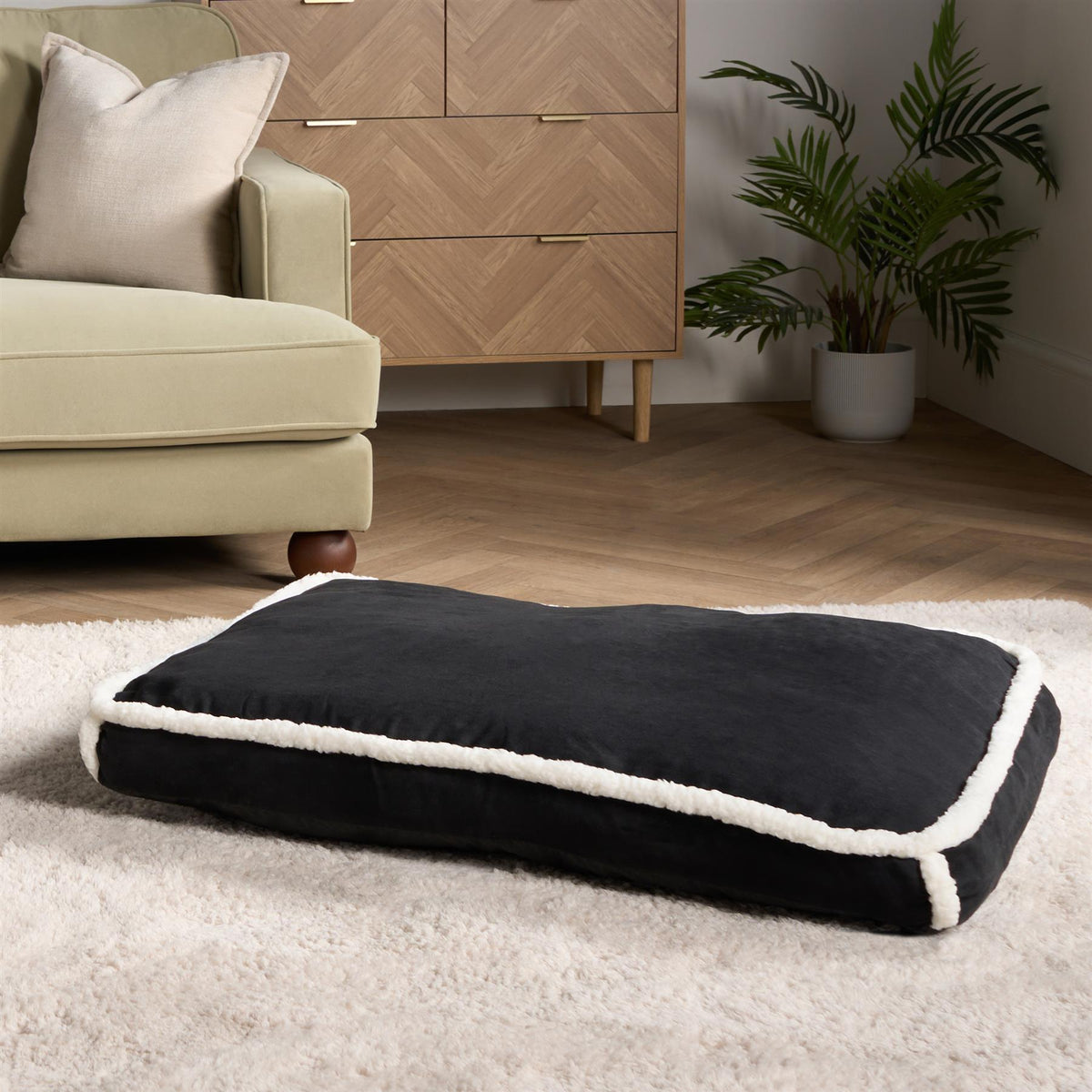 Sherpa Bind Pet Bed Dog Puppy Comfy Mat Cushion Washable Fleece Soft Plush Warm