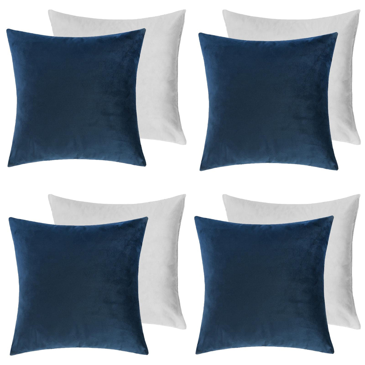 OHS Matte Velvet Cushion Covers Super Soft Luxury Square Pillowcases Multipack