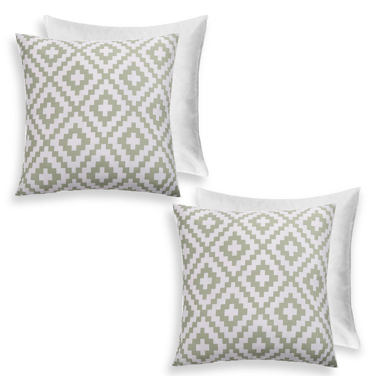 OHS Print Outdoor Cushion Covers Garden Water Resistant Filled Inserts Seat Set