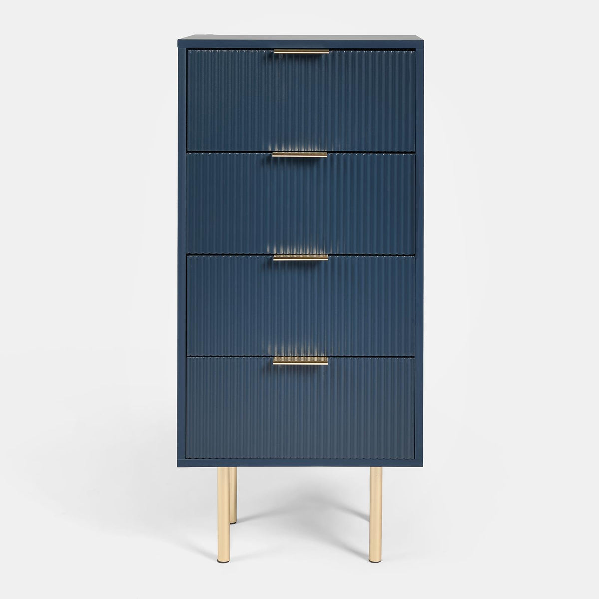 OHS Ribbed Drawer Unit Bedside Table 3/4/5/6 Draw Cabinet Nightstand Sideboard