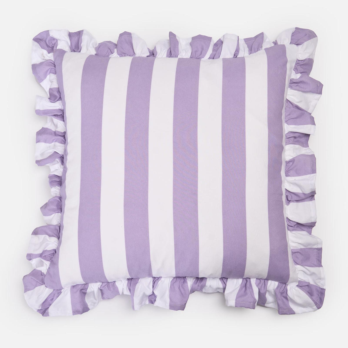 OHS Stripe Frill Cushion Covers Microfibre Square Pillowcases Home Decor