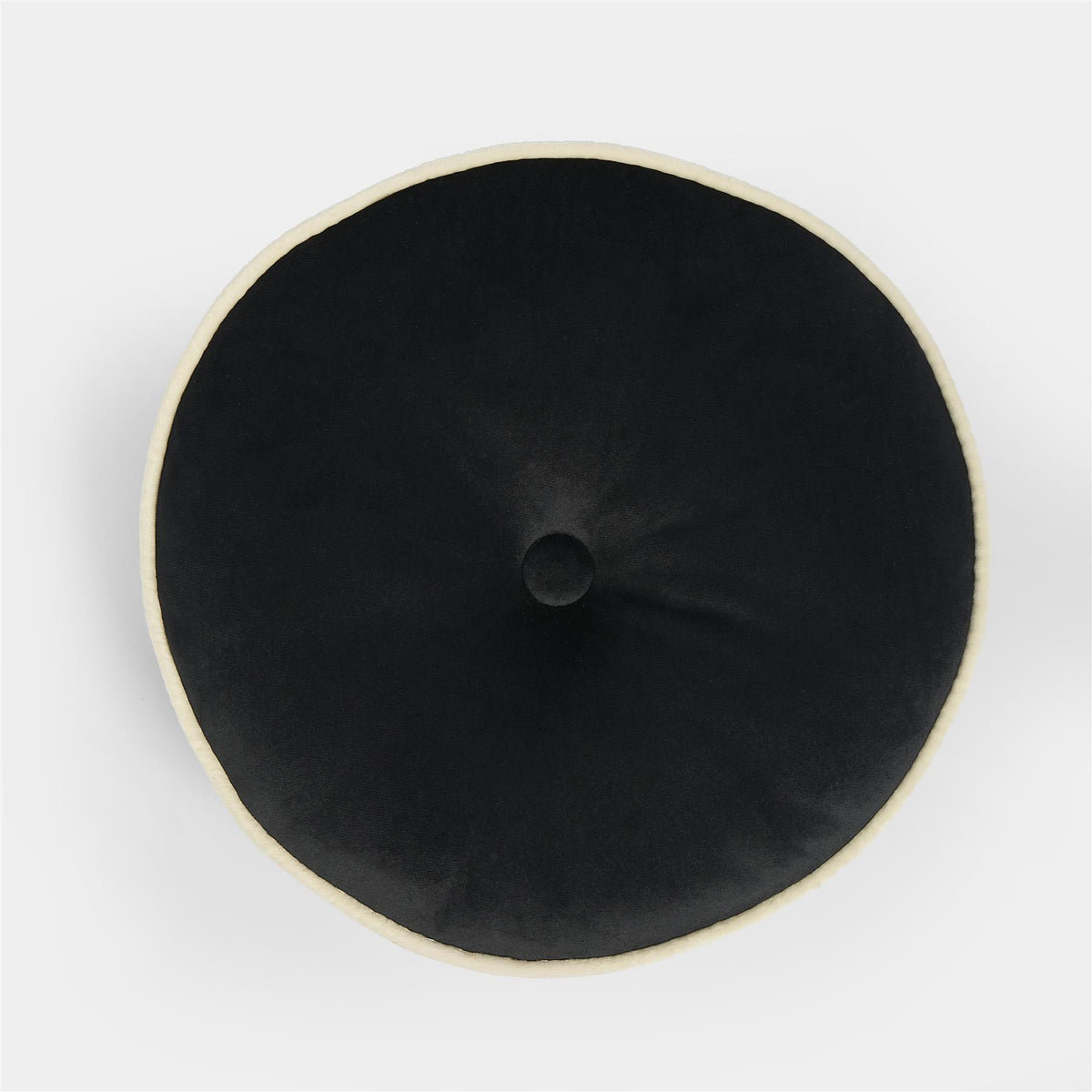 OHS Velvet Filled Cushion Round Bedroom Decor Scatter Chair Sofa Button Pillow